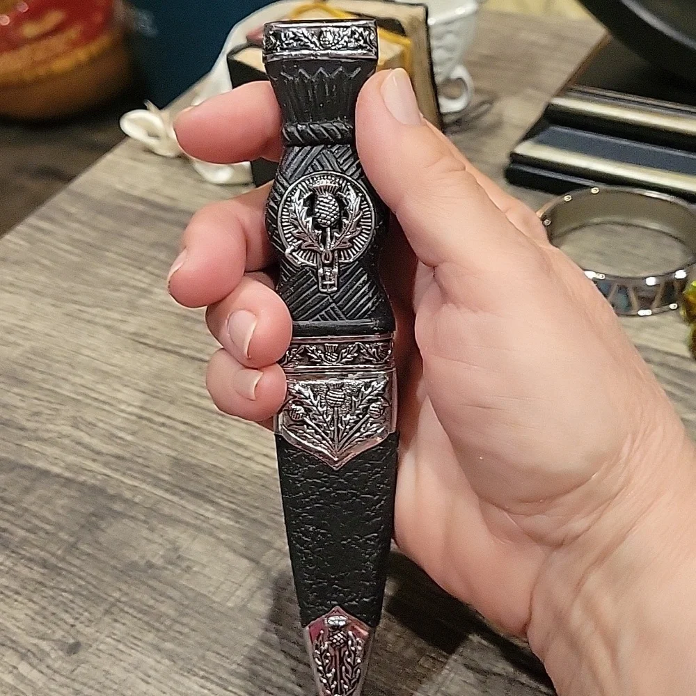 Black and Silver(Stainless) Scottish Dress Knife/ Athame